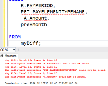 sql with CTE error